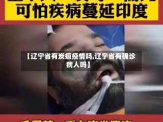 【辽宁省有炭疽疫情吗,辽宁省有确诊病人吗】
