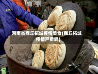 河南省商丘柘城疫情美食(商丘柘城疫情严重吗)