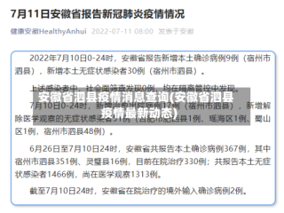 安徽省泗县疫情消息查询(安徽省泗县疫情最新动态)