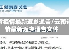 云南省疫情最新返乡通告/云南省疫情最新返乡通告文件
