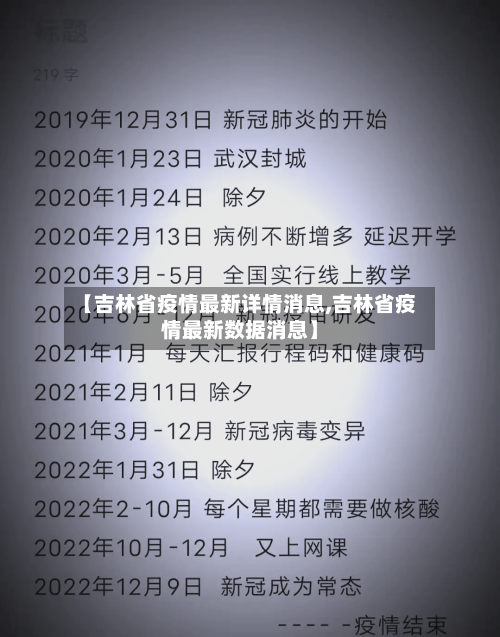 【吉林省疫情最新详情消息,吉林省疫情最新数据消息】-第1张图片