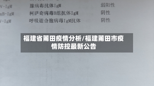 福建省莆田疫情分析/福建莆田市疫情防控最新公告-第2张图片