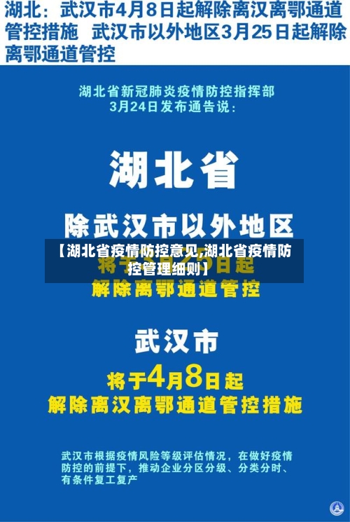 【湖北省疫情防控意见,湖北省疫情防控管理细则】-第1张图片