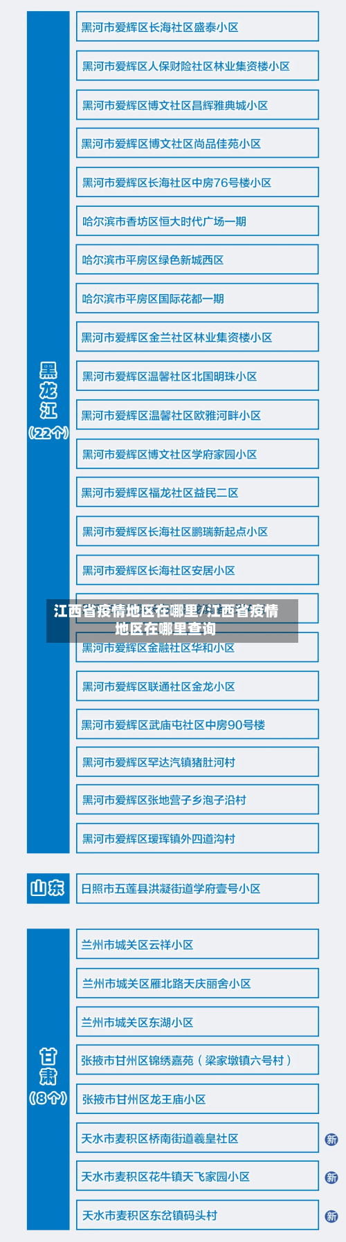 江西省疫情地区在哪里/江西省疫情地区在哪里查询-第1张图片