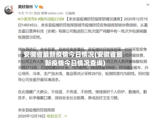 安徽省最新疫情今日情况(安徽省最新疫情今日情况查询)-第2张图片