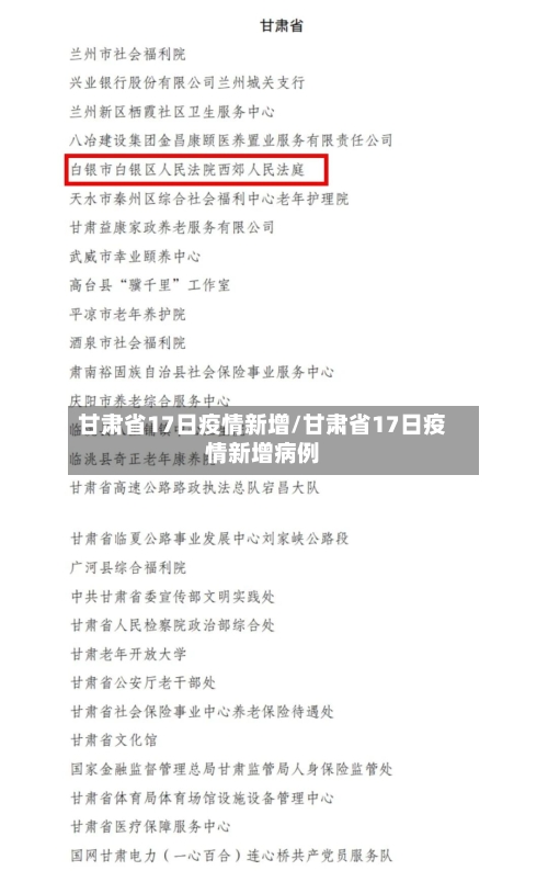 甘肃省17日疫情新增/甘肃省17日疫情新增病例-第2张图片