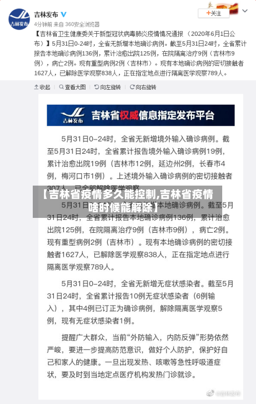 【吉林省疫情多久能控制,吉林省疫情啥时候能解除】-第2张图片