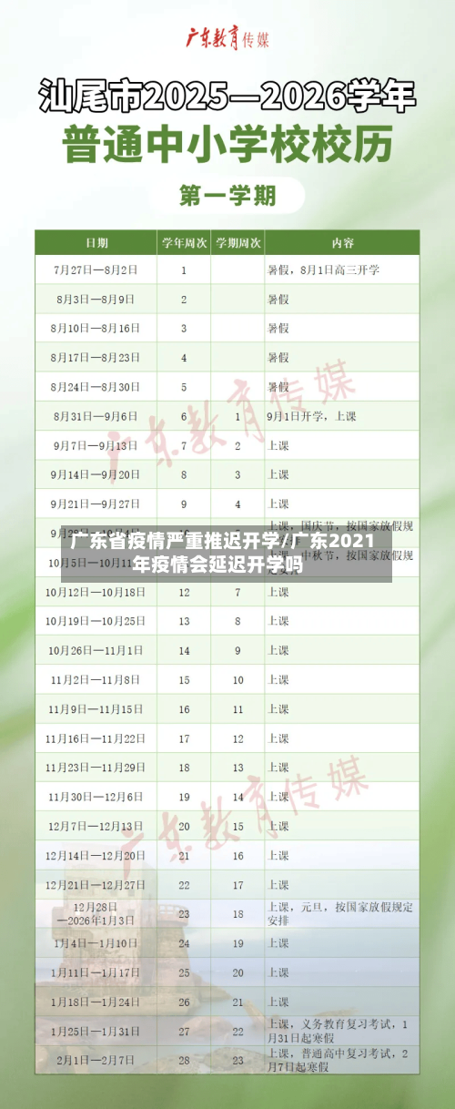 广东省疫情严重推迟开学/广东2021年疫情会延迟开学吗-第2张图片