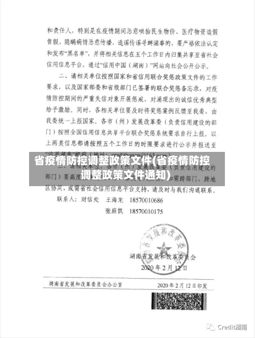 省疫情防控调整政策文件(省疫情防控调整政策文件通知)-第1张图片