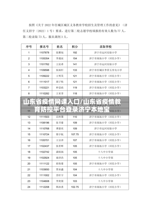 山东省疫情网课入口/山东省疫情教育防控平台登录济宁本地宝-第2张图片