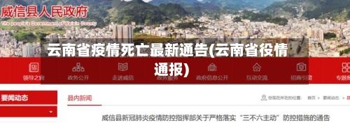 云南省疫情死亡最新通告(云南省役情通报)-第2张图片