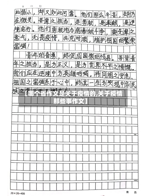 【哪个省作文是关于疫情的,关于疫情那些事作文】-第2张图片