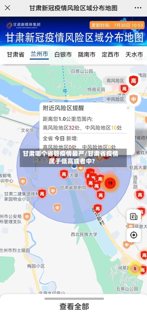 甘肃哪个省管疫情最严/甘肃省疫情属于低高或者中?-第2张图片