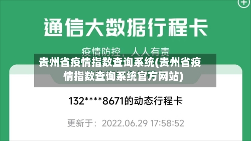 贵州省疫情指数查询系统(贵州省疫情指数查询系统官方网站)-第1张图片