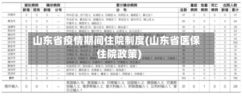 山东省疫情期间住院制度(山东省医保住院政策)-第3张图片