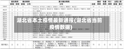 湖北省本土疫情最新通报(湖北省当前疫情数据)-第2张图片