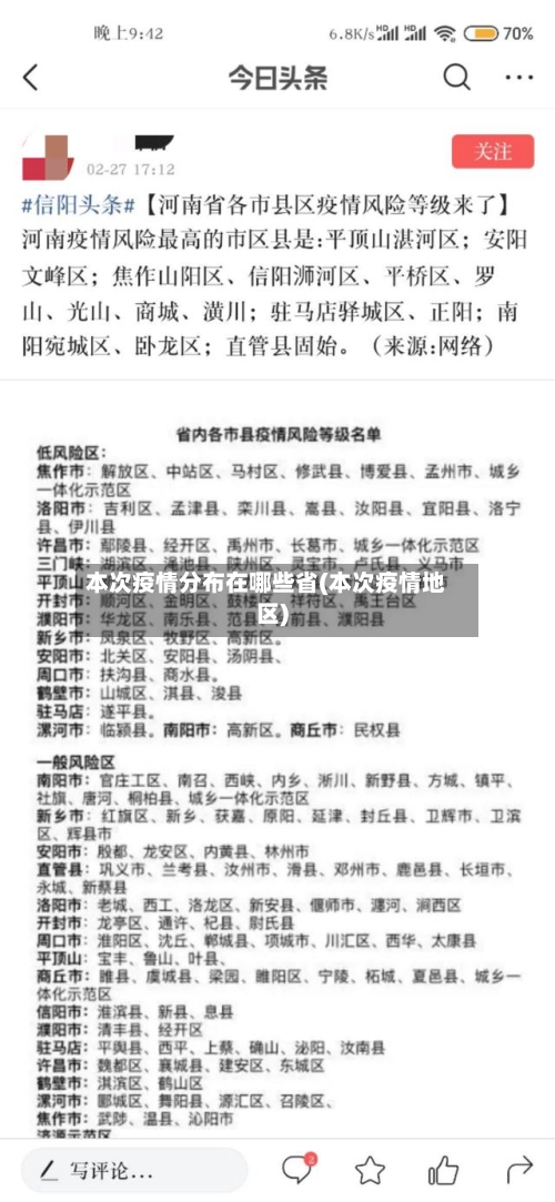 本次疫情分布在哪些省(本次疫情地区)-第2张图片