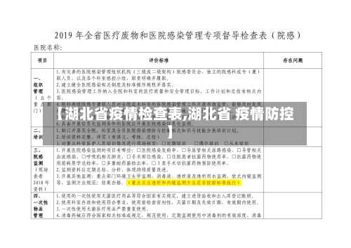【湖北省疫情检查表,湖北省 疫情防控】-第1张图片