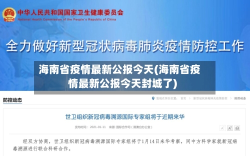 海南省疫情最新公报今天(海南省疫情最新公报今天封城了)-第2张图片
