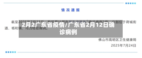 2月2广东省疫情/广东省2月12日确诊病例-第1张图片