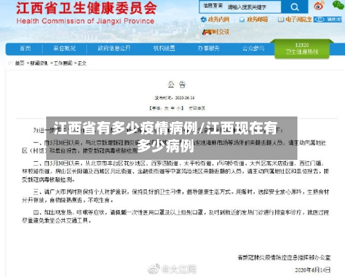 江西省有多少疫情病例/江西现在有多少病例-第1张图片