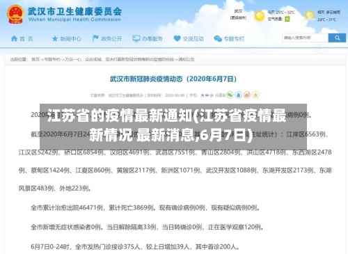 江苏省的疫情最新通知(江苏省疫情最新情况 最新消息,6月7日)-第2张图片