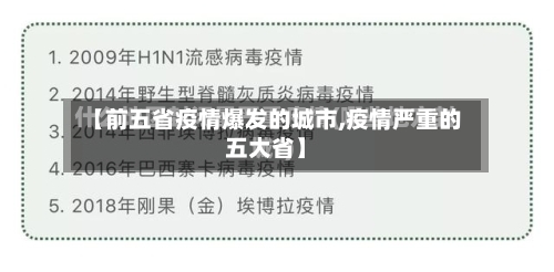 【前五省疫情爆发的城市,疫情严重的五大省】-第1张图片