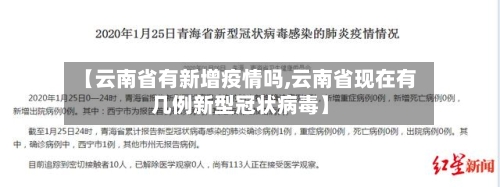【云南省有新增疫情吗,云南省现在有几例新型冠状病毒】-第3张图片