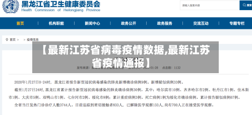 【最新江苏省病毒疫情数据,最新江苏省疫情通报】-第1张图片