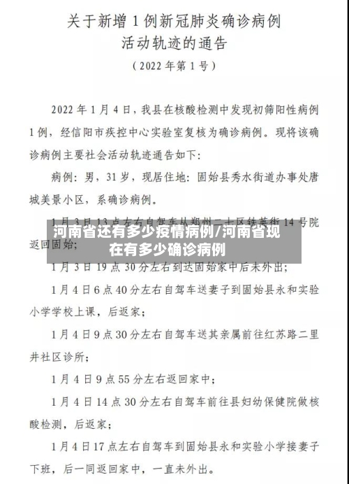 河南省还有多少疫情病例/河南省现在有多少确诊病例-第2张图片