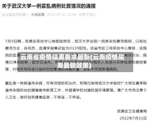 云南省疫情隔离要求最新(云南疫情隔离最新政策)-第3张图片