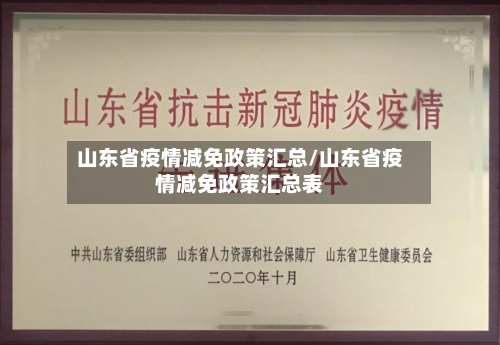 山东省疫情减免政策汇总/山东省疫情减免政策汇总表-第3张图片