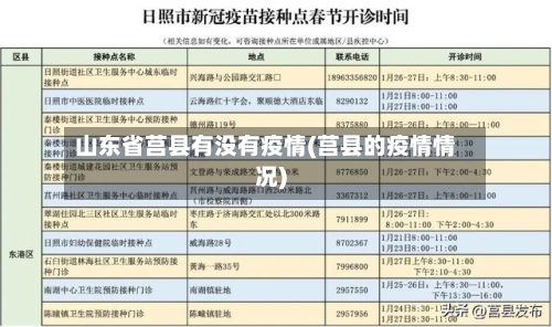 山东省莒县有没有疫情(莒县的疫情情况)-第2张图片