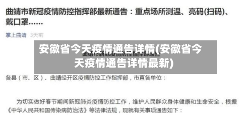 安徽省今天疫情通告详情(安徽省今天疫情通告详情最新)-第2张图片