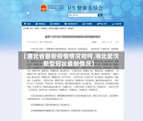 【湘北省最新疫情情况如何,湘北武汉新型冠状最新情况】-第3张图片