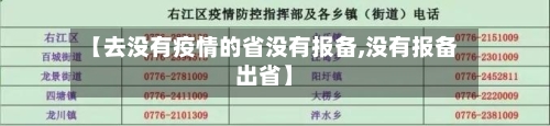 【去没有疫情的省没有报备,没有报备出省】-第1张图片