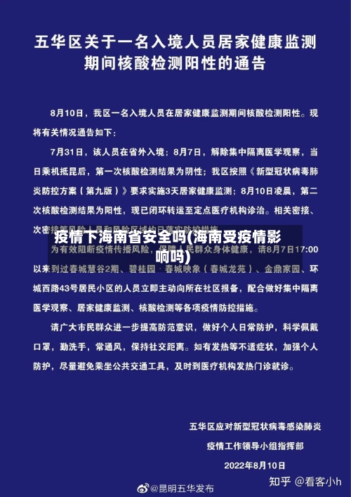 疫情下海南省安全吗(海南受疫情影响吗)-第3张图片