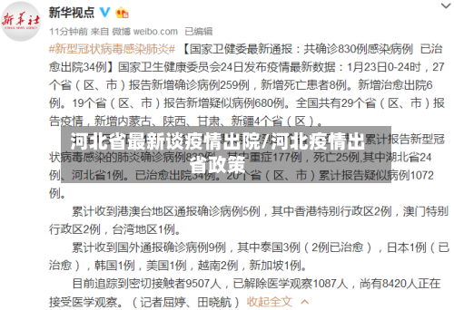 河北省最新谈疫情出院/河北疫情出省政策-第1张图片
