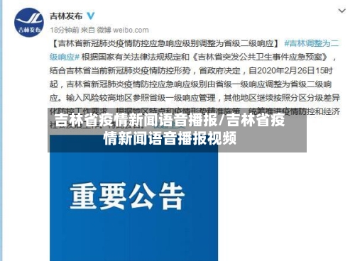 吉林省疫情新闻语音播报/吉林省疫情新闻语音播报视频-第2张图片