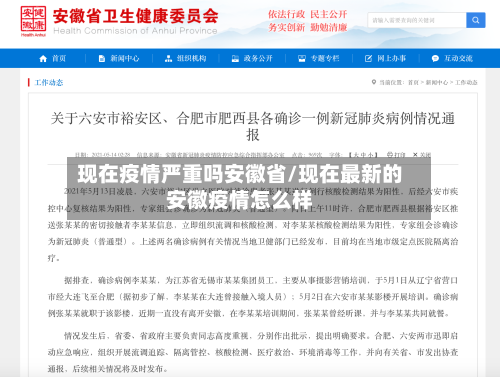 现在疫情严重吗安徽省/现在最新的安徽疫情怎么样-第2张图片