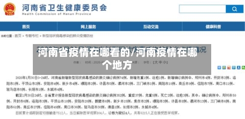河南省疫情在哪看的/河南疫情在哪个地方-第2张图片