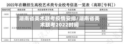湖南省美术联考疫情安排/湖南省美术联考2022时间-第2张图片