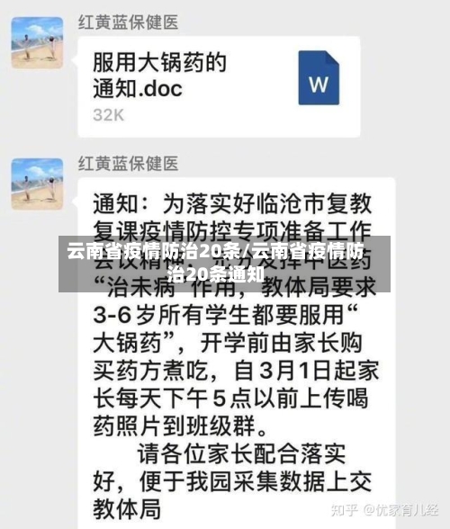 云南省疫情防治20条/云南省疫情防治20条通知-第1张图片