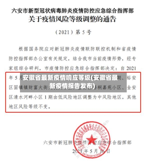 安徽省最新疫情响应等级(安徽省最新疫情报告发布)-第1张图片