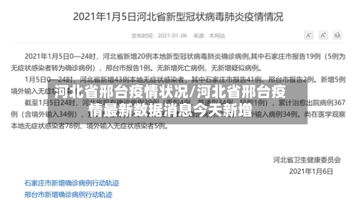 河北省邢台疫情状况/河北省邢台疫情最新数据消息今天新增-第1张图片