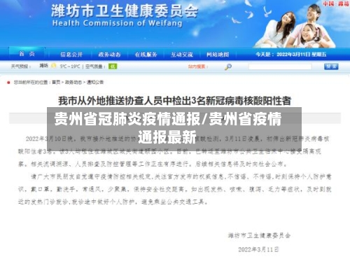 贵州省冠肺炎疫情通报/贵州省疫情通报最新-第1张图片