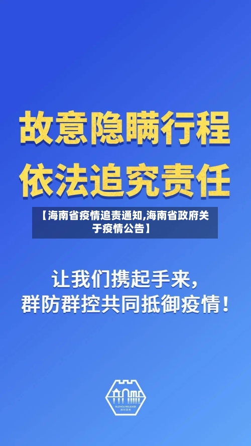 【海南省疫情追责通知,海南省政府关于疫情公告】-第1张图片