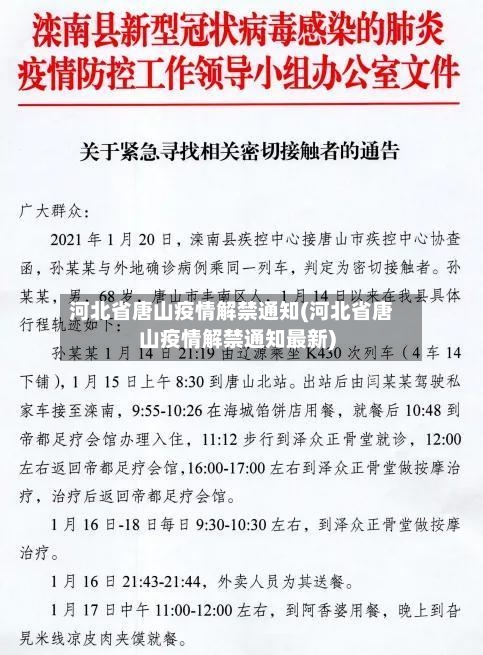 河北省唐山疫情解禁通知(河北省唐山疫情解禁通知最新)-第1张图片