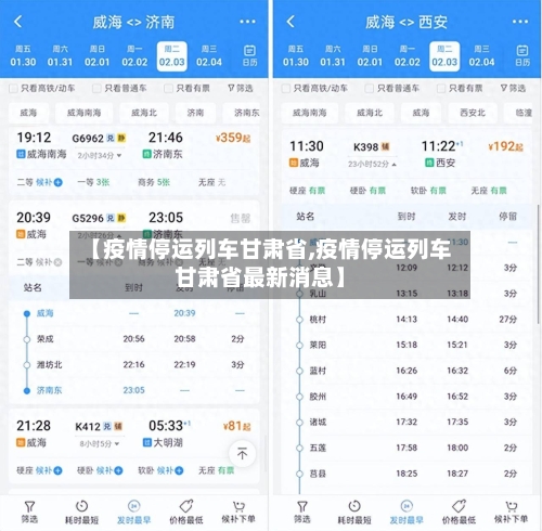 【疫情停运列车甘肃省,疫情停运列车甘肃省最新消息】-第1张图片
