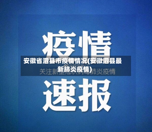安徽省泗县市疫情情况(安徽泗县最新肺炎疫情)-第2张图片